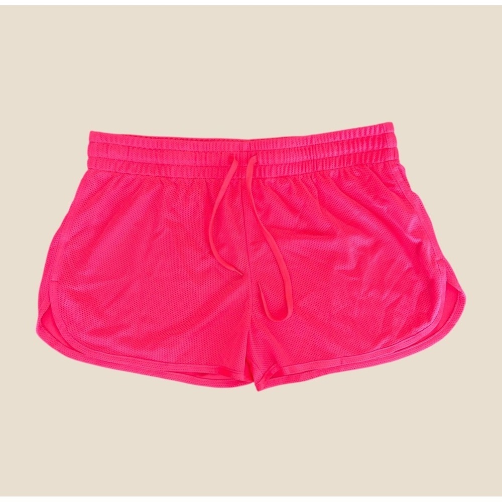 Red Melon Neon Pink Mesh Athletic Shorts Womens Large 1426